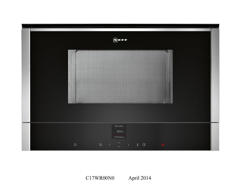 NEFF BSHG - EinbauMikrowelle,60cm,900W,5St.,21L,Disp.,edelstahl