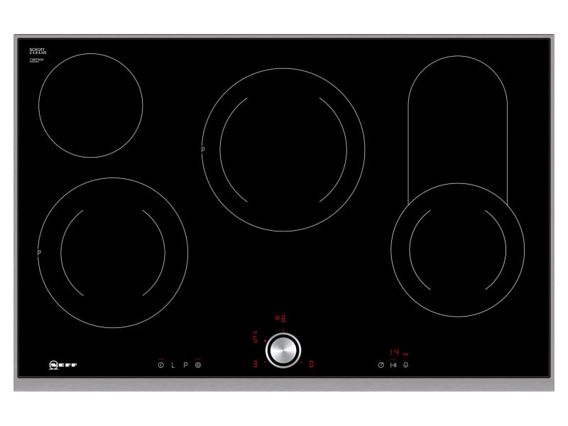 NEFF BSHG - Glaskeramik Kochstelle,80cm,3xZwKr,Bräterz,edelstahl