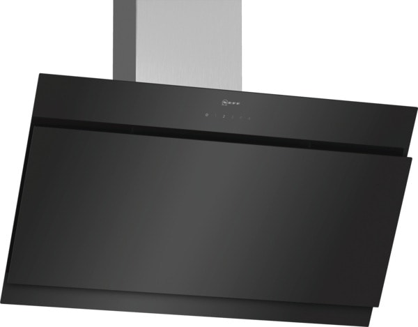 NEFF BSHG - Dunstabzug,Wand-Dekor,90cm,schräg,Glasschirm,edst-schwarz