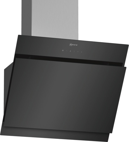 NEFF BSHG - Dunstabzug,Wand-Dekor,60cm,schräg,Glasschirm,edst-schwarz