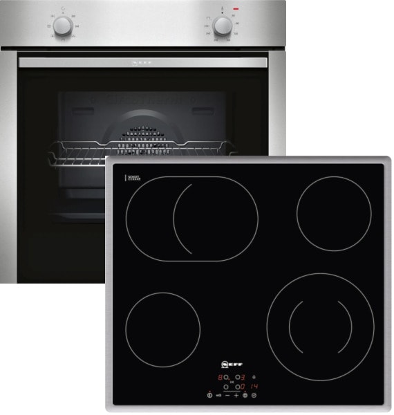 NEFF BSHG - B-Herd Set: B1DCA0AN0 + T18B42N2, edelstahl