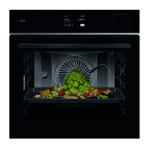 AEG HAUSGERÄTE - Einbaudampfbackofen 27BA 70L LongCl Dampfreinig. Uhr A++ sw