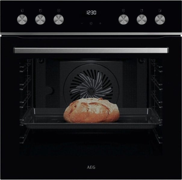 AEG HAUSGERÄTE - Einbauherd 8BA LongCl. AquaCl. SteamBake Uhr 71L A+ schwarz