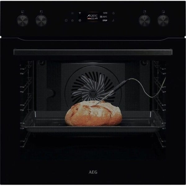 AEG HAUSGERÄTE - Einbauherd 16BA LongCl Pyrolyse SteamCr WLAN Disp 71L A++ sw