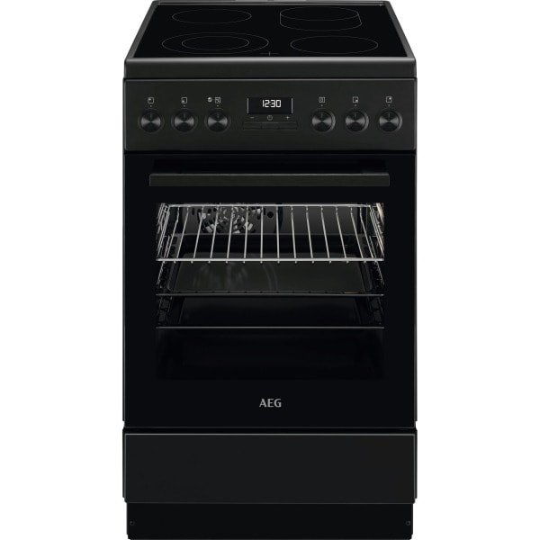 AEG HAUSGERÄTE - Standherd 50cm Ceran 8BA 1f.Teleskopausz. ZwKr Bräterz. A sw