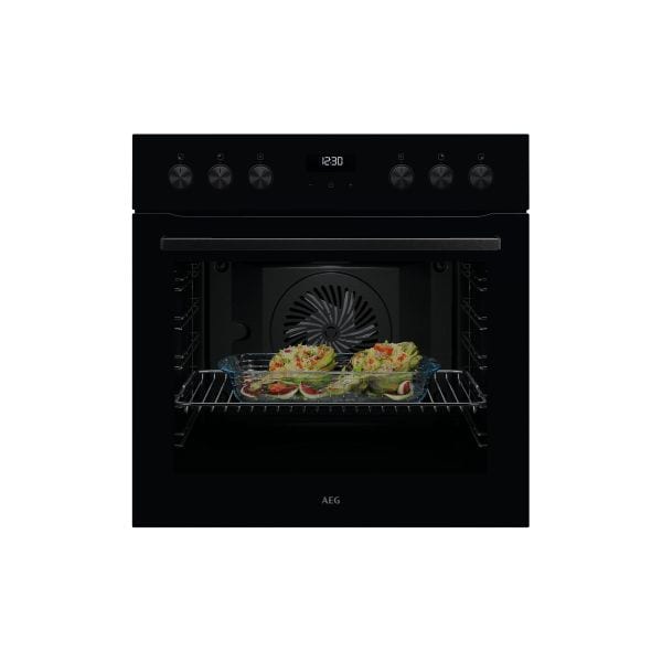 AEG HAUSGERÄTE - Einbauherd 8BA AquaCl. LongCl. Uhr 71L A+ schwarz