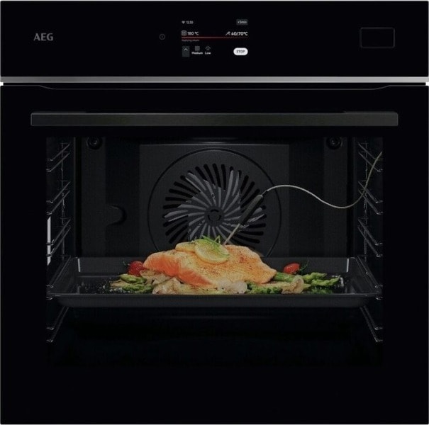 AEG HAUSGERÄTE - Einbaudampfbackofen 25BA 70L LongCl Dampfreinig WLAN A++ sw
