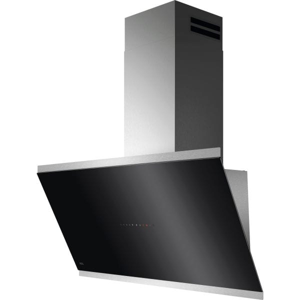 AEG HAUSGERÄTE - Dunstabzug Wand-Dekor 90cm schräg Hob²Hood A+ sw-si