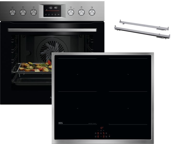AEG HAUSGERÄTE - E-Herd Set: OU5PE40AM + TX64IM00XB + 3f.Backauszug edst