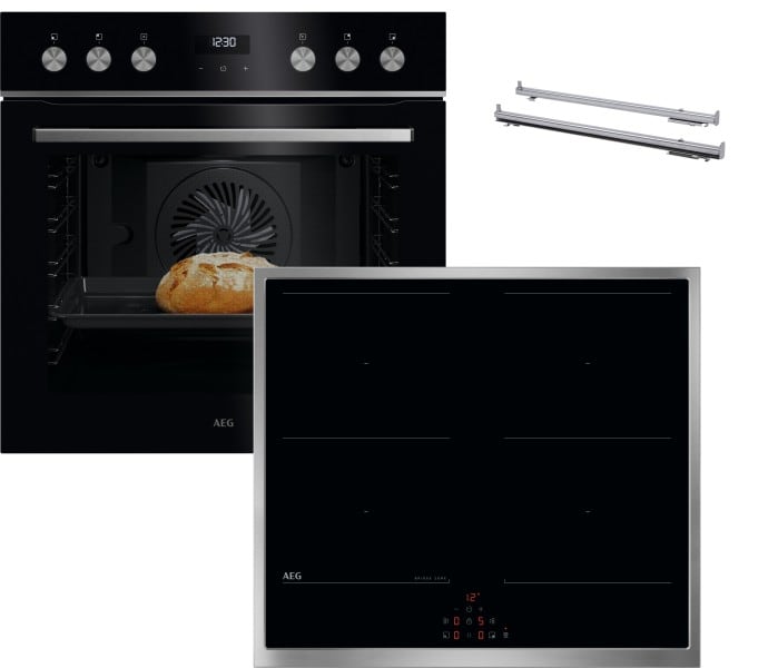 AEG HAUSGERÄTE - E-Herd Set: OA5AE20AB + TX64IM00XB + 3f.Backauszug sw