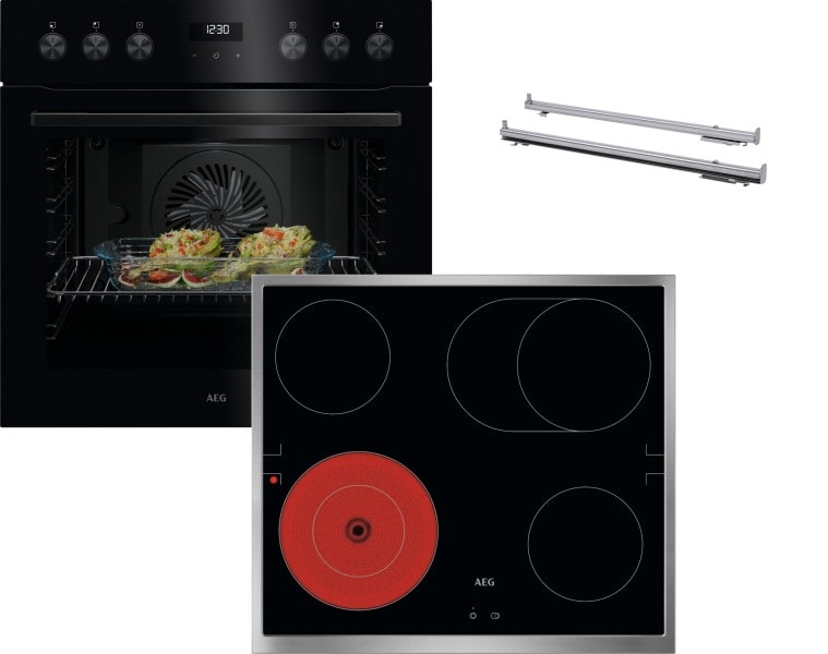 AEG HAUSGERÄTE - E-Herd Set: OU5AE20AK + TA64RAS6XB + 3f.Backauszug sw