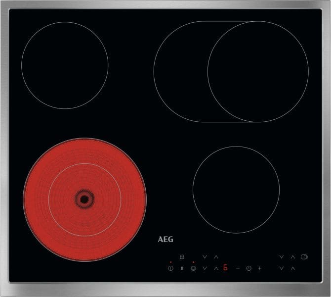 AEG HAUSGERÄTE - Glaskeramik Kochstelle 60cm ZwKr Bräterz. Edelstahl