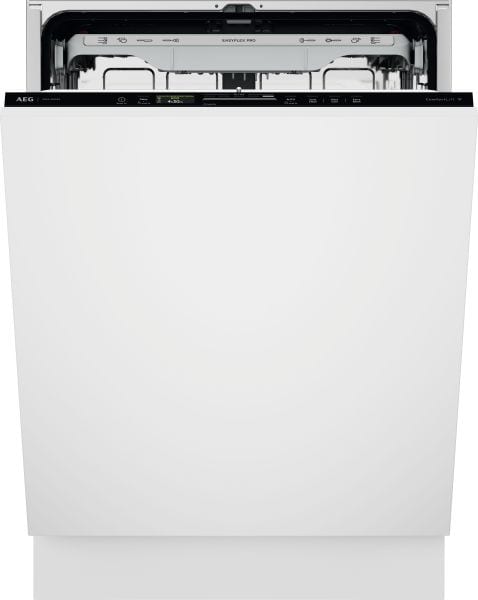 AEG HAUSGERÄTE - Geschirrspüler XXL vollint. 60cm 8Pr AqCo SatCl WLAN Schubl A sw