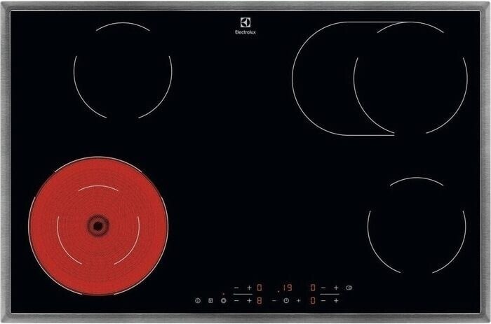 ELECTROLUX - Glaskeramik Kochstelle 80cm Zwkr. Bräterz. edelstahl