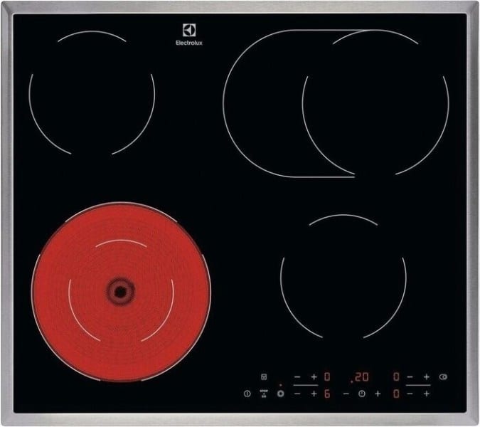 ELECTROLUX - Glaskeramik Kochstelle 60cm Zwkr. Bräterz. edelstahl