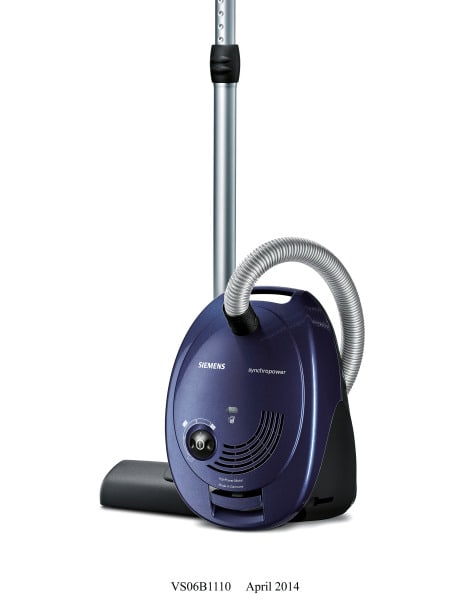 SIEMENS BSHG CP - Bodenstaubsauger synchPow 600W 79dB 9M 4L Hygienef. blau