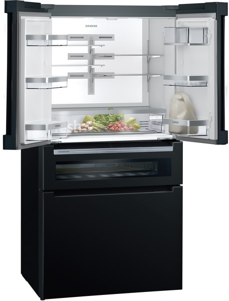SIEMENS BSHG - Kühl-Gefrierkombi Frenchdoor NoFr. 401/171L E schwarz