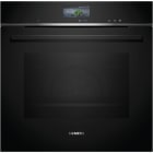 SIEMENS BSHG - Einbaubackrohr 4D 19BA Dampff. Pyrolyse Disp Uhr sw-edst