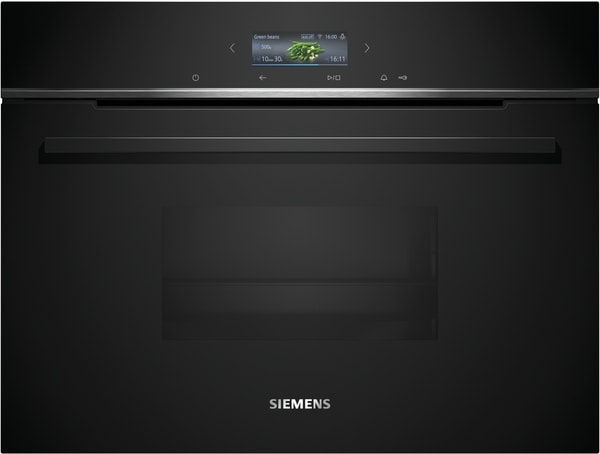 SIEMENS BSHG - Kompaktdampfgarer 60cm H:45cm 4BA 38L 1.3L Tank Disp. sw-ed