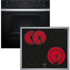 SIEMENS BSHG - E-Herd Set: HE213ABS3 + EA64RGNA1E schwarz-edelstahl