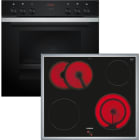 SIEMENS BSHG - E-Herd Set: HE213BBS3 + EA64RGNA1E schwarz-edelstahl