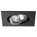 BRUMBERG - JARRID-S Einbaustr. quadr. sw/alu m., 12VAC GX5,3 max.50W
