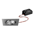 BRUMBERG - BB05 Einbaustr.set quadr. chr.gl. 230V 6W 3000K 38°