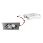 BRUMBERG - BB05 Einbaustr.set quadr. chr.gl. 230V 6W 3000K 38°