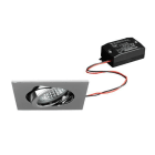 BRUMBERG - TIRREL-S Einbaustr.set quadr. chr.gl. 230V 6W 3000K 38°