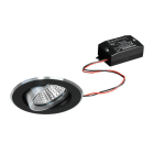 BRUMBERG - JARRID-R LED-Einbaustr.set rund, sw./alu m. 230V 6W 3000K 38°