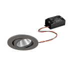 BRUMBERG - SEVEN-R LED-Einbaustr.set rund, titan m. 230V 7W 2700K 38°