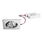 BRUMBERG - SEVEN-S LED-Einbaustr.set quadr. chr.gl. 230V 7W 2700K 38°