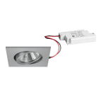 BRUMBERG - SEVEN-S LED-Einbaustr.set quadr. alu m. 230V 7W 3000K 38°