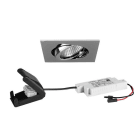 BRUMBERG - BB19 Einbaustr.set quadr. chr.gl. 230V 6W dim2warm 38°