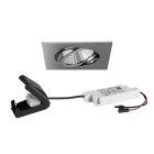 BRUMBERG - BB05 Einbaustr.set quadr. chr.gl. 230V 6W 3000K 38°