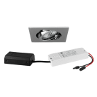 BRUMBERG - TIRREL-S LED-Einbaustr.set quadr. chr.gl. 230V 6W 3000K DALI 38°