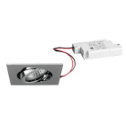 BRUMBERG - TIRREL-S LED-Einbaustr.set quadr. chr.gl. 230V 6W 3000K 38°