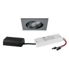 BRUMBERG - TIRREL-S LED-Einbaustr.set quadr. titan m. 230V 6W 3000K DALI 38°
