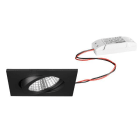 BRUMBERG - DAMITA-S LED-Einbaustr.set quadr. sw.m. 230V 6W 3000K IP65 38°