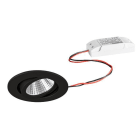 BRUMBERG - DAMITA-R LED-Einbaustr.set rund, sw.m. 230V 6W 3000K IP65 38°
