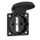 ABL-SURSUM - SCHUKO Einbausteckdose, schwarz, IP54, mit Schraubanschluss