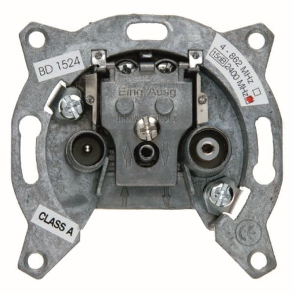 BERKER - Antennen-Steckdose 2-Loch Durchgangsdose BD1524 4-240MHz