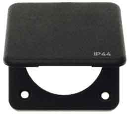 BERKER - INTEGRO Classic IP44 Rahmen 1fach mit Klappdeckel, schwarz matt