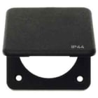 BERKER - INTEGRO Classic IP44 Rahmen 1fach mit Klappdeckel, schwarz matt