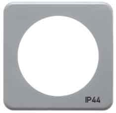 BERKER - INTEGRO Classic IP44 Rahmen 1fach ohne Dichtung, grau glänzend