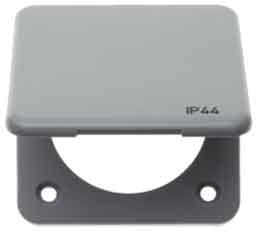 BERKER - INTEGRO Classic IP44 Rahmen 1fach mit Klappdeckel, grau glänzend