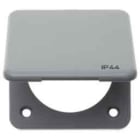 BERKER - INTEGRO Classic IP44 Rahmen 1fach mit Klappdeckel, grau glänzend