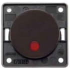BERKER - INTEGRO Classic Wipptaster mit Beleuchtung und roter Linse, braun matt