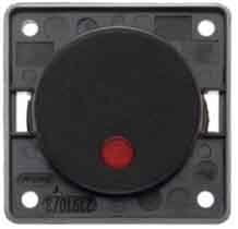 BERKER - INTEGRO Classic Wipptaster mit Beleuchtung und roter Linse schwarz matt