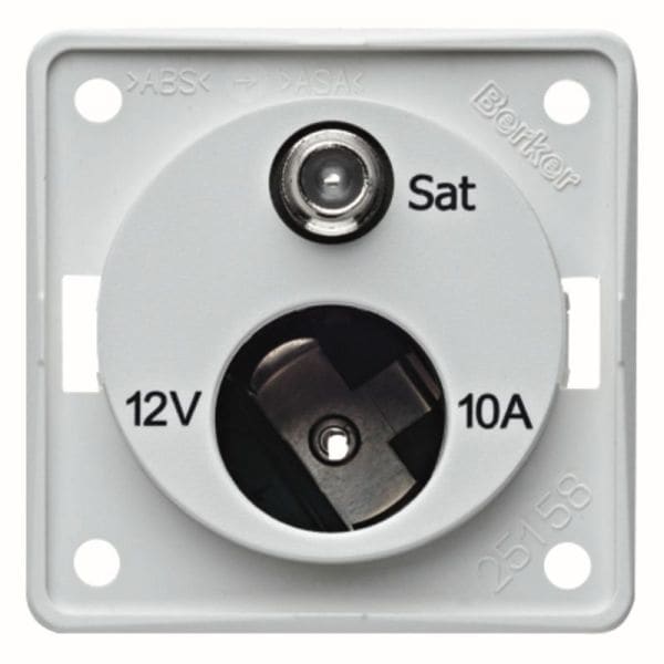 BERKER - INTEGRO Steckdose 12V+SAT polarweiß matt